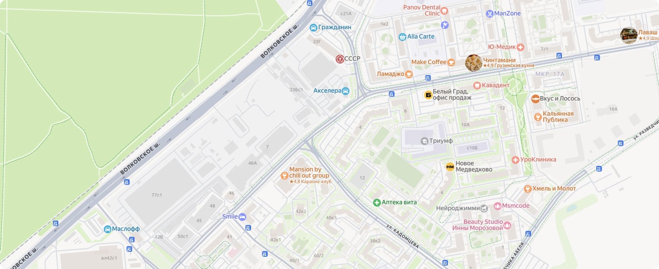 Карта расположения клиники